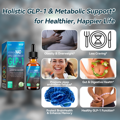 [Official Authorized Store]💁‍♀️ HHVB® GLP-1 Slimming & Health Ultra Concentrated Essence Liquid drops - NAD+ Moringa & ACV (✅speedy, long-lasting, addressing diabetes, obesity, and cardiovascular diseases) - ⚡Results in just 7 days