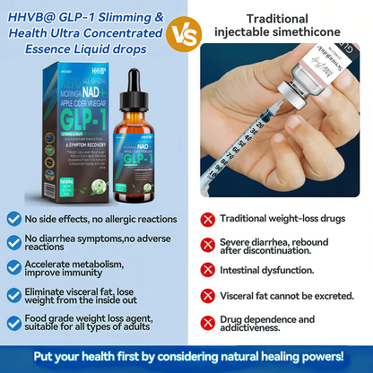 [Official Authorized Store]💁‍♀️ HHVB® GLP-1 Slimming & Health Ultra Concentrated Essence Liquid drops - NAD+ Moringa & ACV (✅speedy, long-lasting, addressing diabetes, obesity, and cardiovascular diseases) - ⚡Results in just 7 days